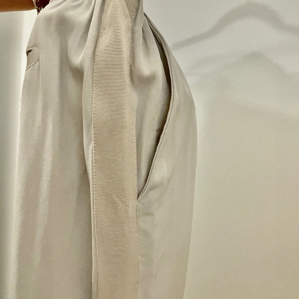 Atm Collection Tuxedo Drawstring Grey White Pants… - image 1